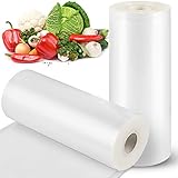 Vacuum Sealer Bags, STYFSCP 2 Rolls 8 Inch * 50 Foot Food Saver Bags for Food Saver, Seal a Meal, BPA Free Commercial Grade Heavy Duty Vacuum Sealer Rolls for Food Storage, Meal Prep or Sous Vide