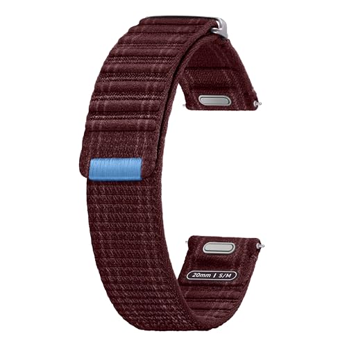 Image of SAMSUNG Galaxy Watch 7, 6, 5, 4 Series Fabric Band, Nylon, Smartwatch Replacement Strap for Men and Women, One Click Attachment, Small /Medium, ET-SVL30SEEGUJ, Burgundy
