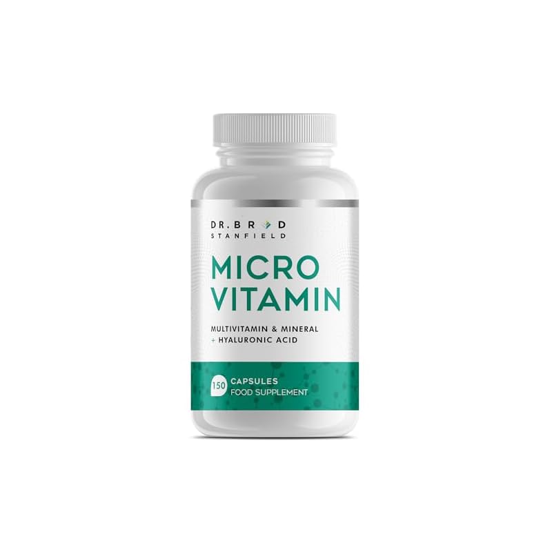 Dr Brad Daily Low Dose MultiVitamin & Mineral for Men & Women to Support Cognitive Performance & Memory + Hyaluronic Acid for Skin Health + TMG for Exercise (150 Count)