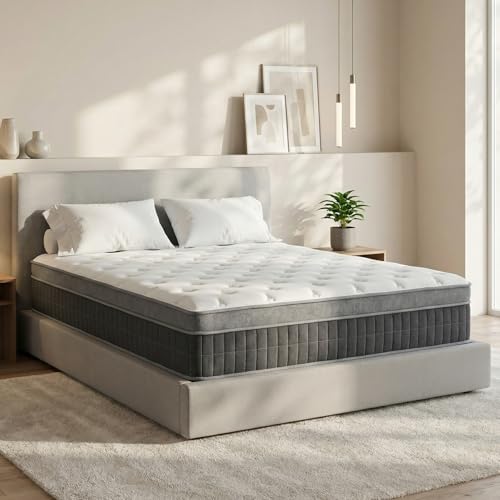 inight King Mattress, Memory Foam Mattresses, Hybrid Matress with Pocket Springs for Breathable Comfort, Supportive Sleep, Pressure Relief, Helps Relieve Back Pain, and Isolates Motion