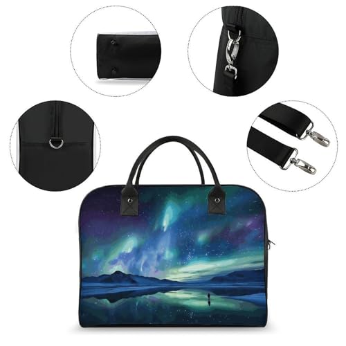 Bolso Tote Northern Lights con cierre y bandolera ajustable miniatura 6