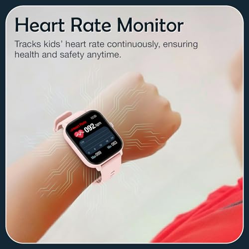 Image of sekyo 'Spark' Kids Smart Watch | Activity Tracker, Games, Class Mode, Parent Control App, Good Habit App, Waterproof, Alarm, Calculator, Calendar, Flashlight, Stopwatch (Pink)