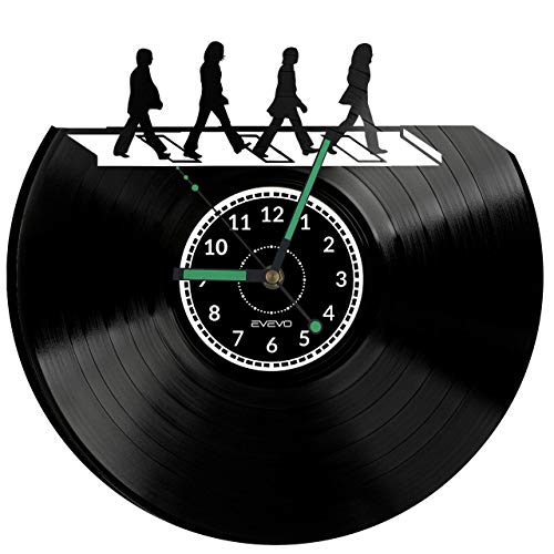 EVEVO The Beatles Horloge Murale en Vinyle avec LED RVB - Les Beatles, Paul McCartney, John Lennon, RIngo Starr, George Harrison EVEVO The Beatles Horloge Murale en Vinyle avec LED RVB – Image 4