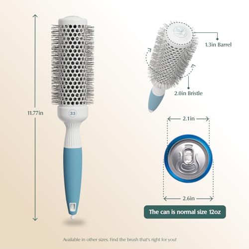 image for Osensia Professional Round Brush for Blow Drying - Small Ceramic Ionic