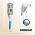Professional Round Brush for Blow Drying - Small Ceramic Ionic Thermal Barrel Brush for Sleek, Precise Heat Styling and Salon Blowout - Lightweight Round Hair Brush (Barrel 1.3 inch, Bristle 2 Inch) - Image 2