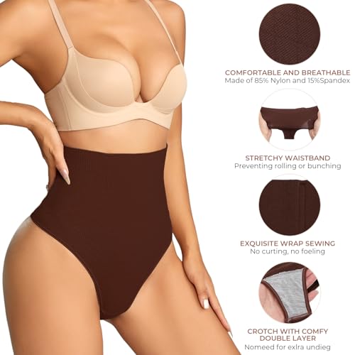 Image of Dulchany Thong Shapewear Tummy Control Underwear Body Shaper for Women | Seamless Shapewear Thong Shaping Underwear Compression Stomach Thongs Panties