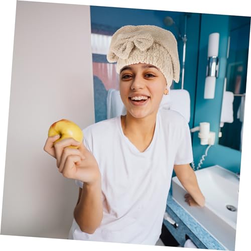 ABOOFAN Chapéu De Cabelo Seco De Lã Coral 6 Peças Touca De Banho Envolta Para Mulheres Turbante De C