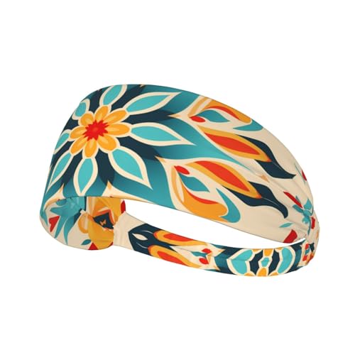 WHJWZY Diadema elástica para ejercicio, diadema suave y transpirable para correr, ciclismo, yoga y más patrón impreso