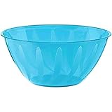 Classy Caribbean Blue Plastic Bowl - 64 oz. (1 Pc.) - Stylish Serving Solution & Durable Material - Ideal for Any Occasion & Everyday Home Use