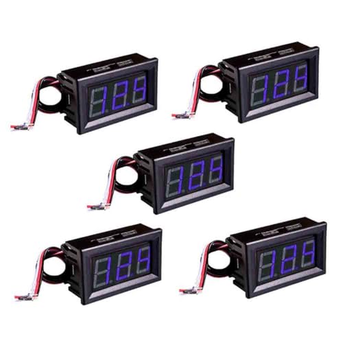 5Pcs 0.56" 3 Wire DC0-100V LED Digital Voltmeter (Red)