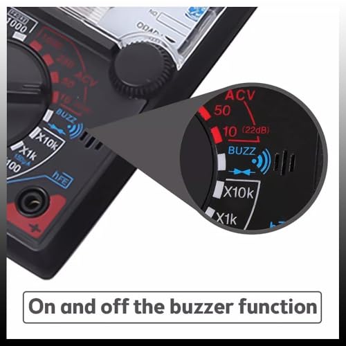 Image of YX-360TR-E-L-B Analog Multitester with Fuse & Diode Protection | AC /DC Voltage, Resistance, Battery Test | Durable Multimeter for Home & Industrial Use