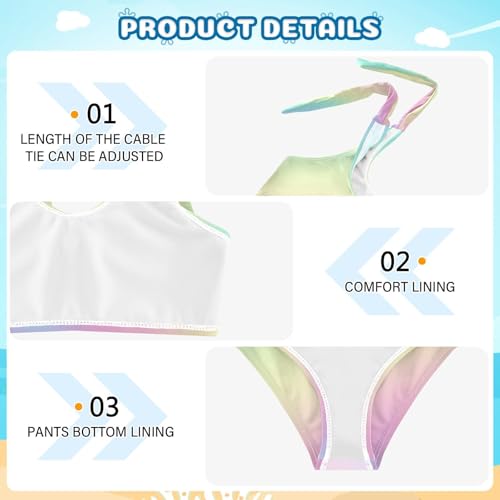 KLL Girls Bathing Suit Cute Swimsuits for Teen Girls with Adjustable Strap4