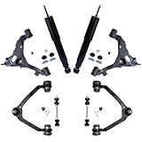 Detroit Axle - 4WD Front End Suspension Kit for Ford F-150 Expedition F-250 2 Shock Absorbers Assembly 4 Upper & Lower Control Arms w/Ball Joints 2 Stabilizer Sway Bar End Links Replacement