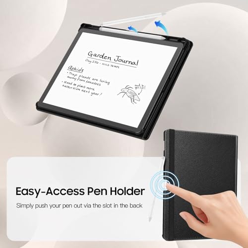 Fintie Stand Case for 11" Kindle Scribe 2025 (3rd Generation) and Kindle Scribe Colorsoft (1st Generation), PU Leather Foldable Stand Cover Auto Sleep/Wake w/Card Slot and Pen Holder, Black by FINTIE - Used condition - Image 7