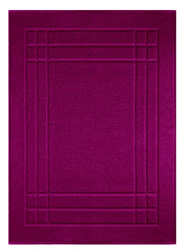 Lashuma Tapis de Bain Tapis de Douche Tapis de Douche 100% Coton Eponge Pure 50x70cm, Coton, mûre