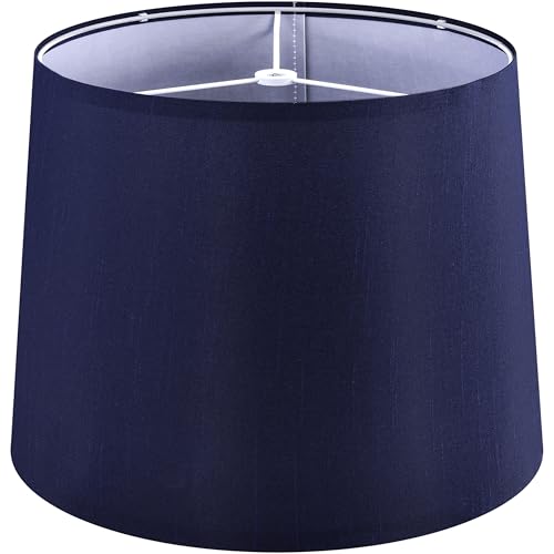 GO&SO Charming Blue Lamp Shade Medium Drum 11x13x10 Art Deco Shade 1 Pc