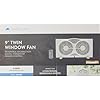 Do It Best FW23-8HS - Twin Window Fan - Lightweight Electric Windowfan for Air Circulation, 2 Speeds