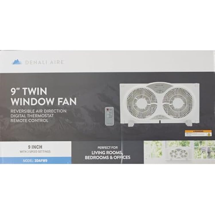 Do It Best FW23-8HS - Twin Window Fan - Lightweight Electric Windowfan for Air Circulation, 2 Speeds
