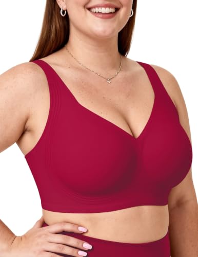 Image of Vertvie Jelly Bras for Women No Underwire Minimizer Support | Plus Size Older Lift, Full Coverage & Smoothing Back, Push Up, Separation & Supportive, Soft Comfy Seamless Wireless Bralette