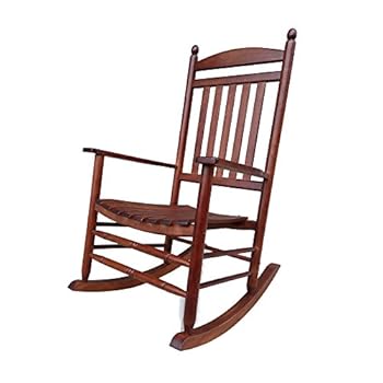 Alternative view of Rocking Rocker-A040NT Natural Wood Porch Rocker/Outdoor Rocking Chair -Easy to Assemble-Comfortable Size-Outdoor or Indoor Use