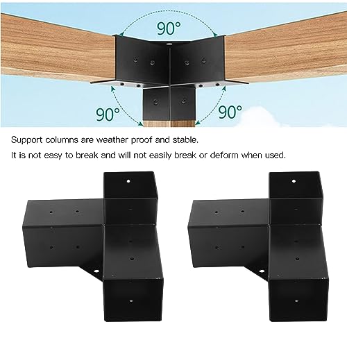 Support de pergola en acier lyrlody lot de 4 structures robustes haute résistance - 3