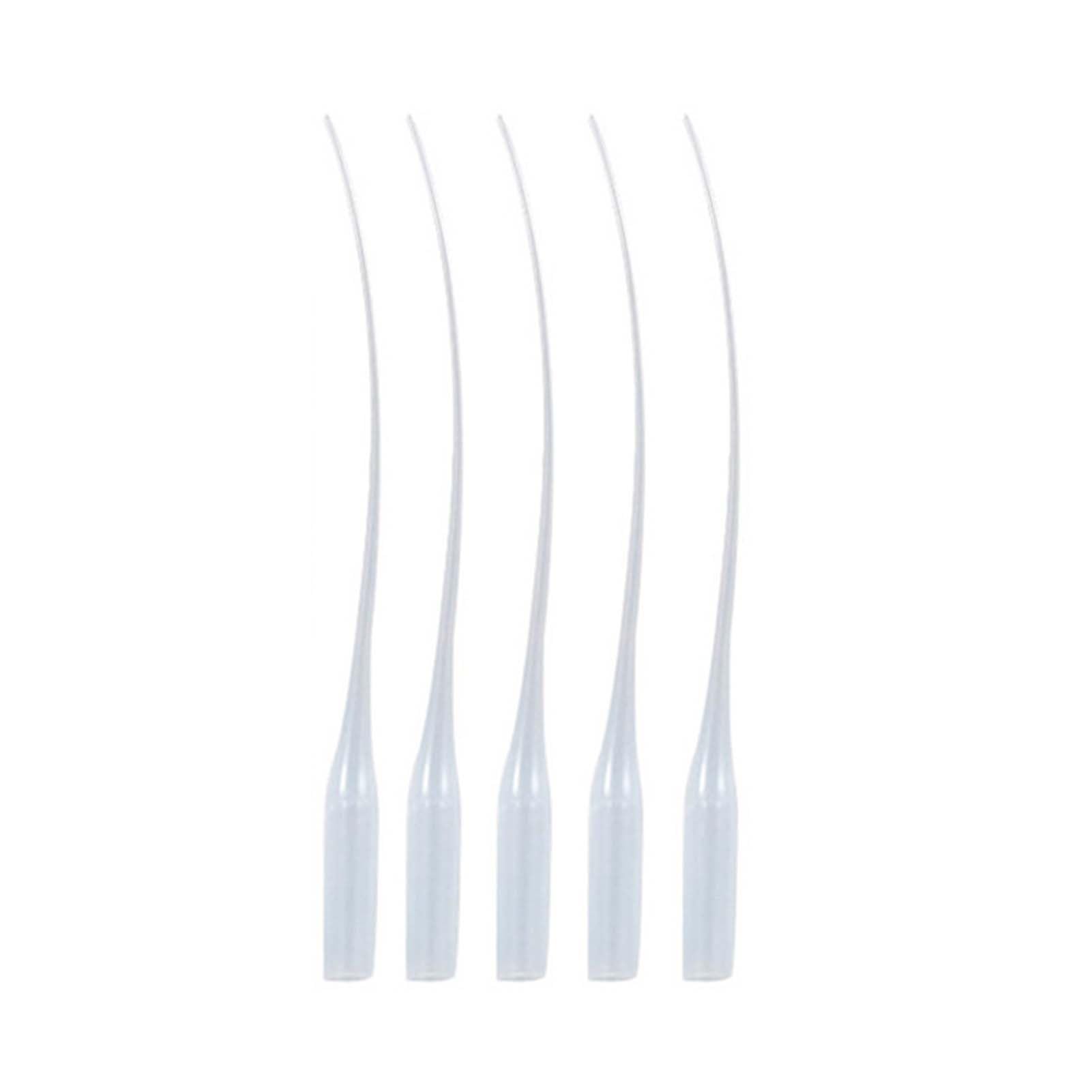 Wacnune 100 Pcs 0.3Mm Micro Pipette Tips - Ultra Fine Tip Plastic Dropper Extenders For Laboratory Dispensing, Diy Craft Bottles, Resin Art & Precision Transfer
