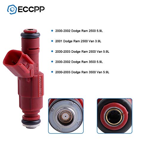Fuel Injectors Eccpp High Performance 8Pcs 1 Hole Fuel Injector Kits 0280155934 Fit For Dodge For Dakota/Durango/Ram 1500/Ram 1500 Van/Ram 2500/Ram 2500 Van/Ram 3500/Ram 3500 Van #TOP2