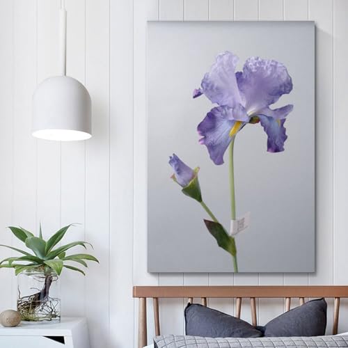 Affiche murale bourgeon 60x90 cm grand format fond gris zen - 5