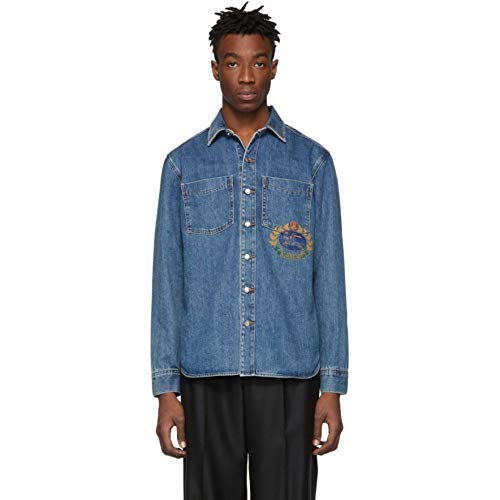 Burberry (バーバリー) メンズ トップス シャツ Indigo Denim Polestone Overshirt サイズM [並行輸入品]