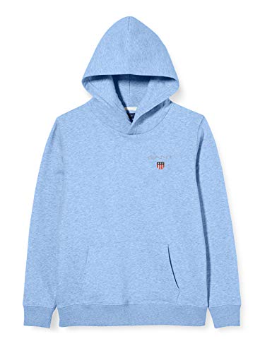 Preisvergleich Produktbild GANT Jungen MEDIUM Shield Sweat Hoodie Kapuzenpullover, Frost Blue Mel, 176