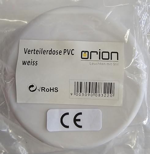 Junction Box PVC Silver Canopy Ceiling Box Rosette Junction Box Cover (White), 1 piece - Image 2