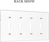 Vista 57 de Placa de pared dúplex de receptáculo de dispositivo de 1 gang de madera envejecida blanca gris con veta de tablón, cubierta de enchufe eléctrico