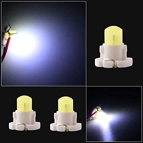 Grandview T4.2 Cob 1 Smd Led For Dashboard Instrument Cluster Light Car Light Bulb Side Light Indicator Light Interior Panel Bulb Light 12V (White) 10Pcs #TOP2