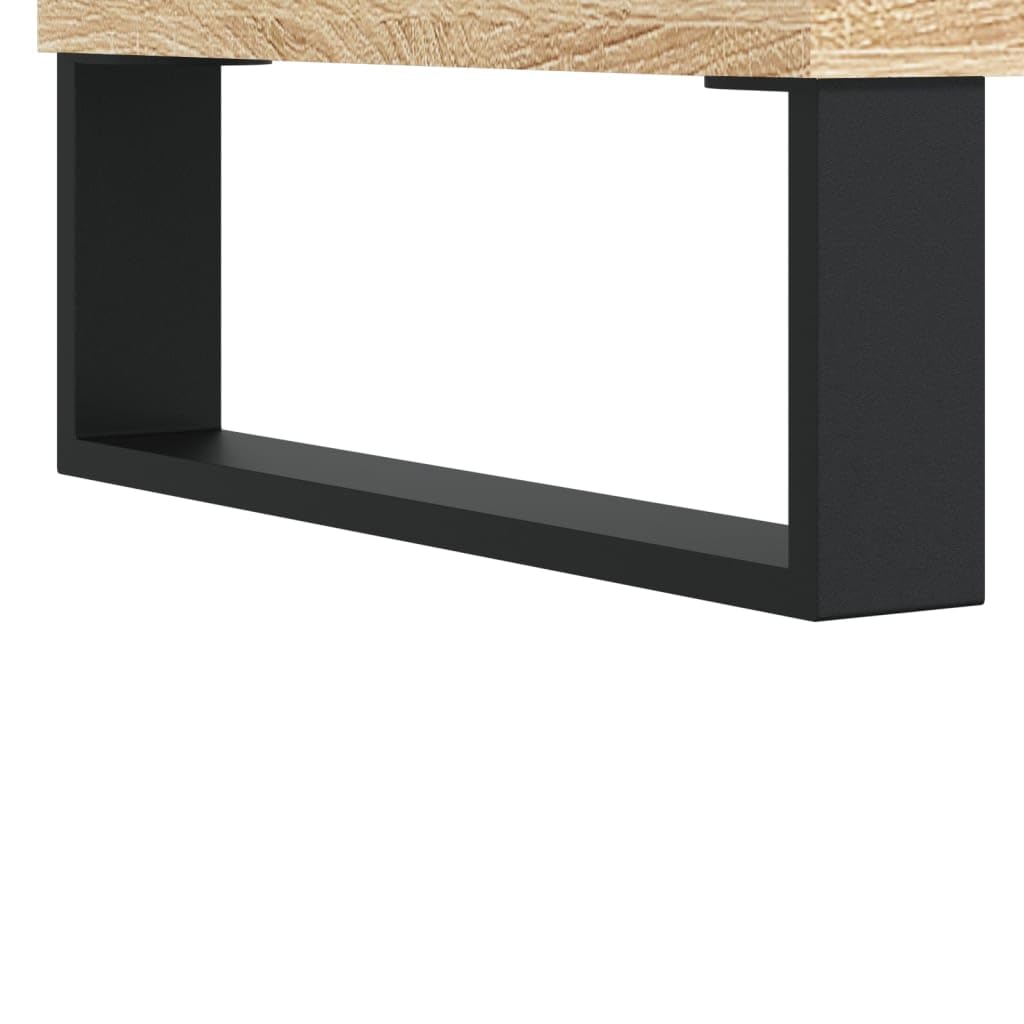 Sideboard Sonoma-Eiche 34,5x32,5x90 cm Holzwerkstoff mit viel Stauraum für Wohnzimmer Esszimmer Flur Büro und mehr, platzsparendes Design, langlebiges Material, inklusive Wandhalterung