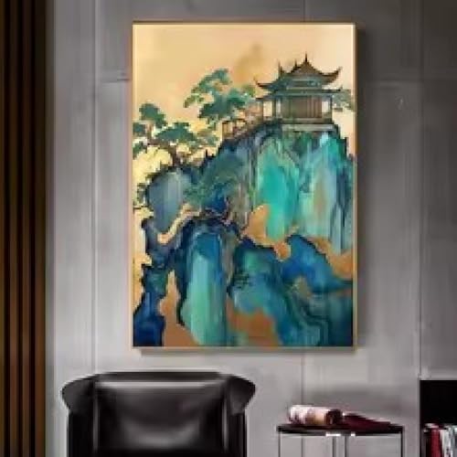 Décoration d'intérieur pivoine tableau moderne de 60x80cm
