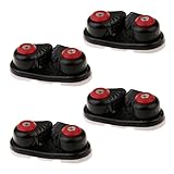 Jili Online 4pcs Black Boat Sailing Sailboat Ball Bearing Cam Cleat - ABS Plastic