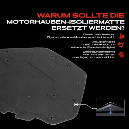 Aislamiento del compartimento del motor Panamera 971, panel protector térmico y acústico 6