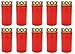 Produktbild Beste Choice Grablicht Brenner Nr. 3 rot mit Deckel Grabkerzen Friedhofskerzen Grablichtkerze Trauerlicht Gedenkkerze Grabdekoration Grabdeko (10er Pack)