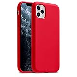 GMYLE iPhone 11 Pro Max Case 2019, Soft Silicone Smooth Full Covered Shockproof Cover [Enhanced Camera Protection] for Apple iPhone 11 Pro Max 6.5 inch, Red