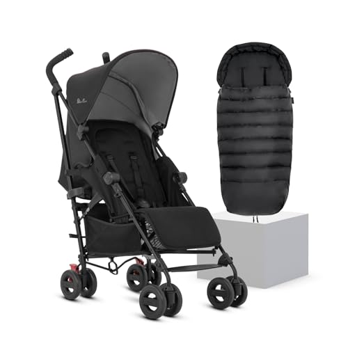 Silver Cross Essentials - Zest Pushchair & Footmuff - Foldable Travel Stroller - Everyday Travel Stroller - Buggy - Newborns to 4 Years - Space