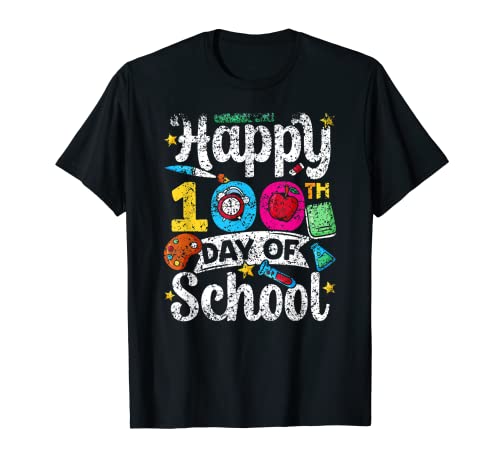 Happy 100Th Day Of School Sweet Cute 100 Days Team Sprüche T-Shirt