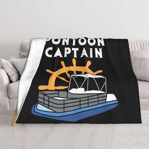FJQWKLF Pon-Toon Cap-Tain – Pon-Toon Boat – Couverture de fête Pon-tooning - Couverture Amusante en Flanelle - Couverture Ultra Douce et pelucheuse -...