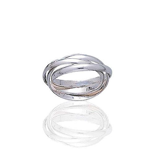 Sterling Silver 3-Band Russian Wedding Ring(Sizes 4,5,6,7,8,9,10,11,12)3