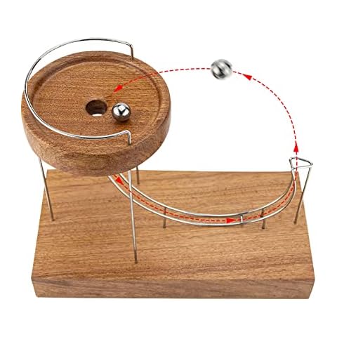 WLLL Kinetic Art Perpetual Motion Machine, Rolling Ball Perpetual Marble Machine Kinetic Energy Art Ornaments Science Physics Gadget, The Perfect Desk Stress Relief Decoration Cover