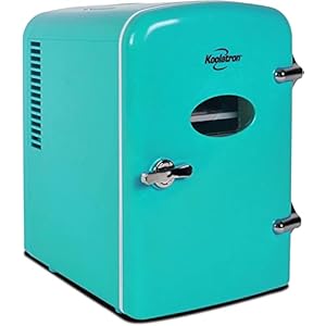 Koolatron Retro 4L 6 Can Portable Mini Fridge Compact Refrigerator for Bedroom Skincare Cosmetic Beauty Personal Cooler…