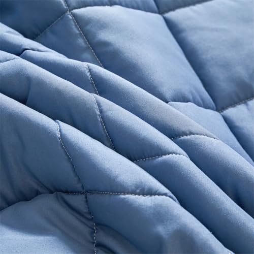 Housse de matelas imperméable bleue 150x190x12 cm zippée et lavable - 4
