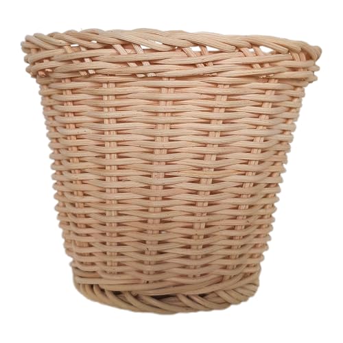 TOYANDONA Cesta de Ratán Natural Tejida Mano para Almacenaje de Ropa Sucia Organizador de Estantes para Decoración del Hogar Cesta Decorativa de Ratán para Mesa de Centro y Baño