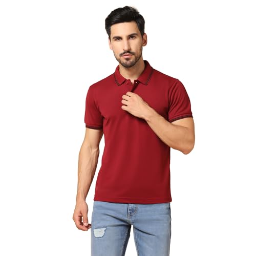 Image of INKKR Men's Collared Neck Stylish Half T-Shirt