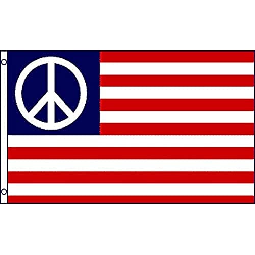 AZ FLAG, Peace Usa Standard Flag, 3x5 Ft, 100D Polyester American Peaceful Banner with Two Metal Grommets, Fade Resistant
