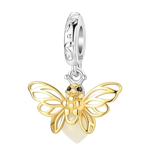 YIXUAN Charms Belle Abeille Compatible avec les bracelets Pandora pour collier en argent 925 bijoux pour femmes cadeaux d’Halloween
